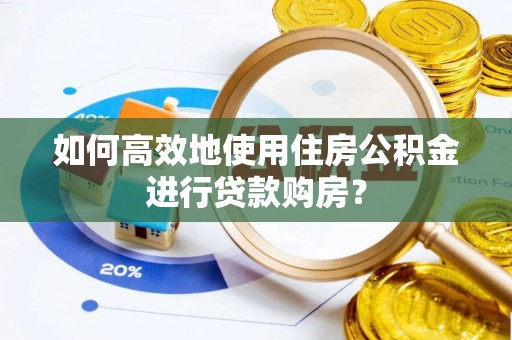 绥中如何高效地使用住房公积金进行贷款购房？