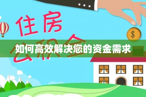 绥中如何高效解决您的资金需求